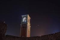 Σύνοδος Δία - Αφροδίτης, Παλαιό Φρούριο Κέρκυρας, 2012 (φωτό: Βασίλης Μεταλληνός).